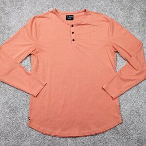CUTS‎ Curve-Hem Shirt Mens 2XL XXL Orange Henley PVCA-Pro Long Sleeve Pullover